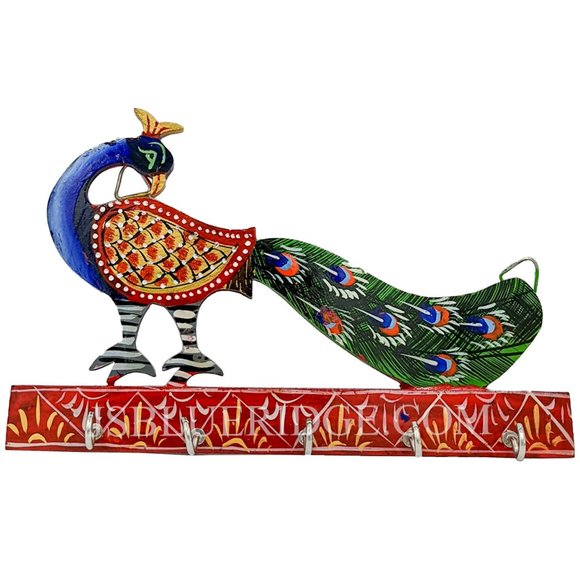Peacock Key Hanger Handicraft(6inch) - Picture 1 of 4